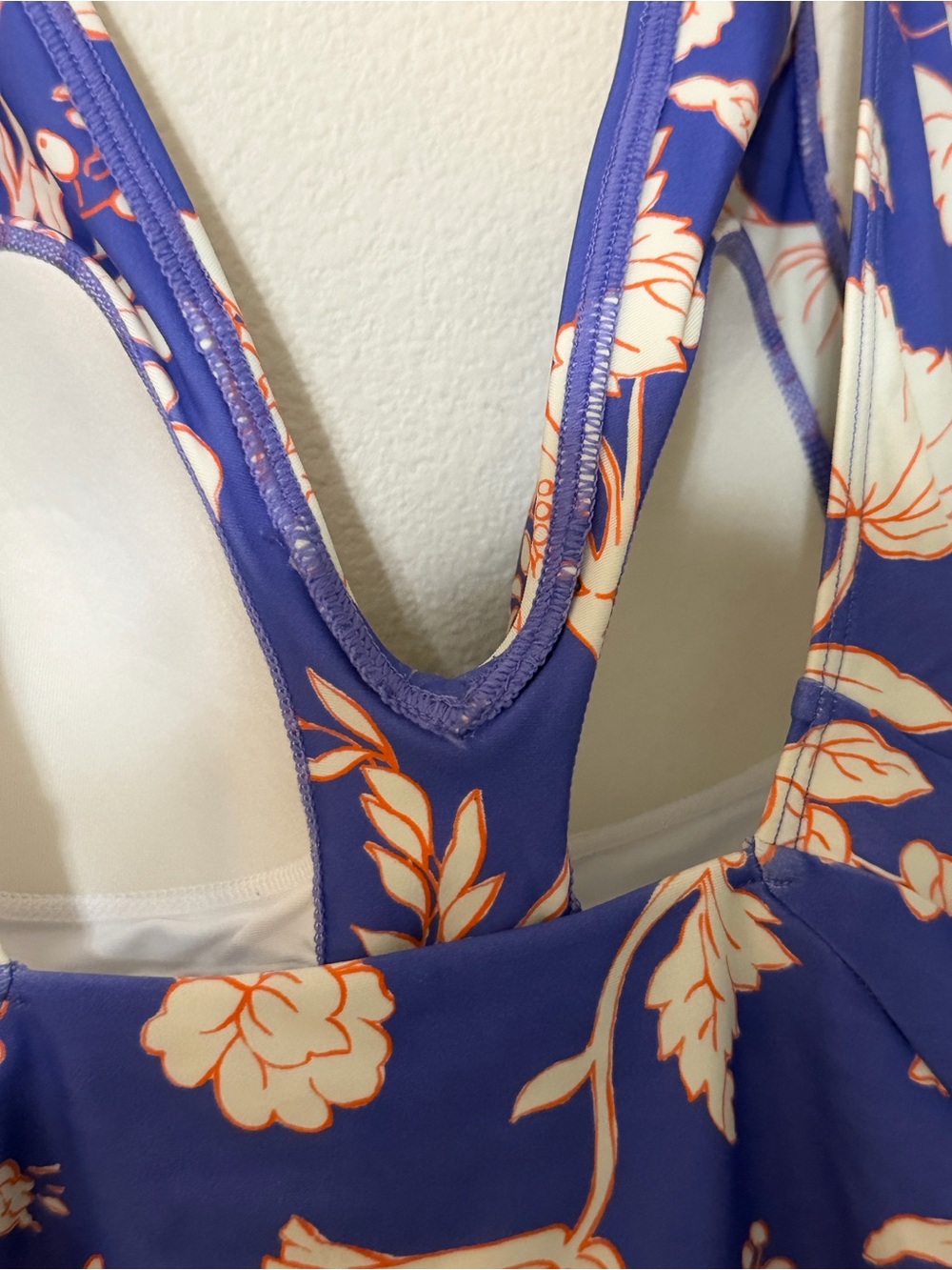 Summersalt Blue Floral Deep V One-Piece Swimsuit - Picture 5 of 8